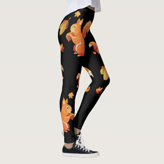 Leggings Personnaliser Écureuil mignon (Droite)