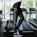 Leggings Personnaliser le noir et blanc (ou modifier le tex<br><div class="desc">Facile à concevoir vos propres légendes personnalisées personnalisées personnalisées de Ricaso - ajoutez votre propre texte - changez la couleur et la police du texte arrière - plan en cliquant sur la personnaliser</div>