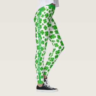 Leggings Personnaliser : St Patrick's Erin go Bragh Shamroc