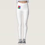 Leggings personnalisés Ajouter votre texte Logo de<br><div class="desc">Ajoutez Votre Nom De Texte Logo Moderne Élégant Modèle Leggings Blancs.</div>