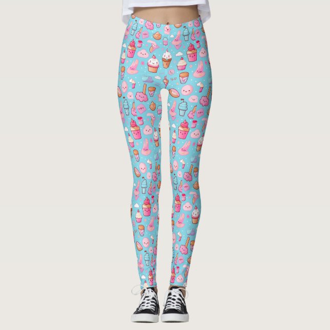 Leggings personnalisés avec impression intégrale (Devant)