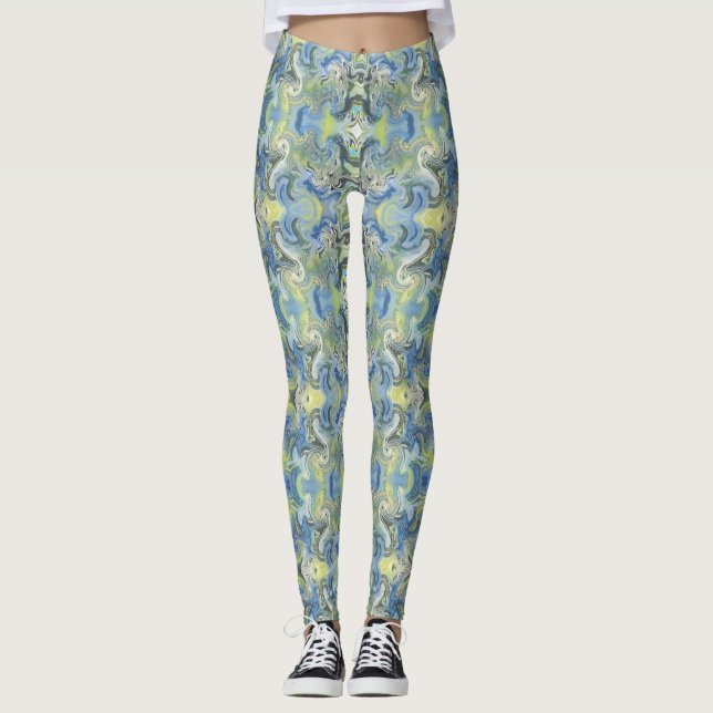 Leggings personnalisés Blue Dreams (Devant)
