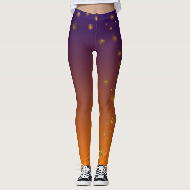 Leggings personnalisés Orange Gold (Devant)