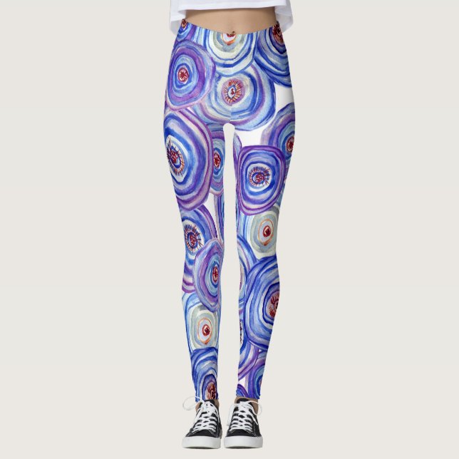 Leggings personnalisés Purple Forms (Devant)