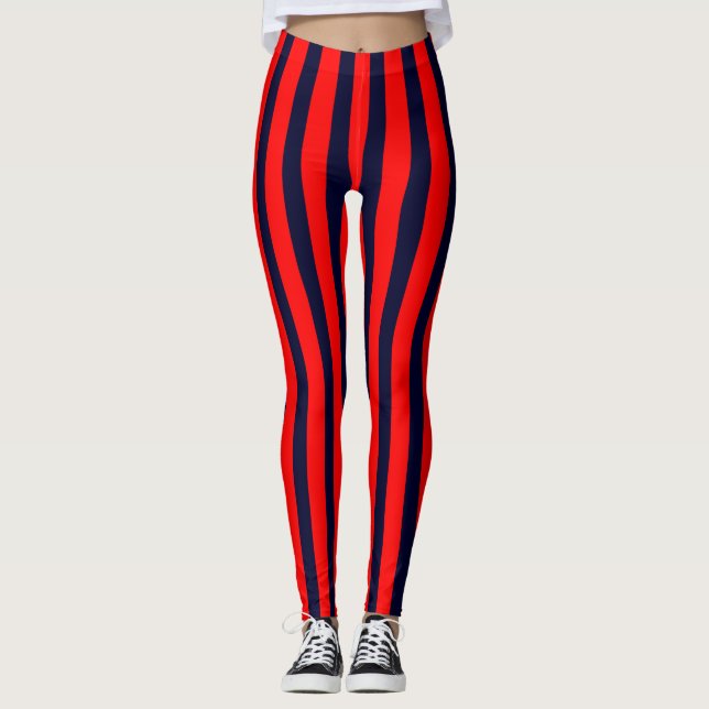 Leggings personnalisés rayés (Devant)