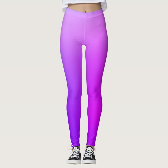Leggings personnalisés roses et violets (Devant)