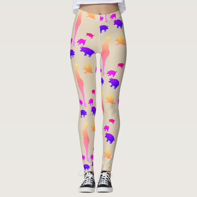 Leggings personnalisés Vegan Mind (Devant)