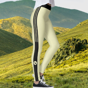 Leggings Personnalisez Maman de l'animal rayures noires Crè