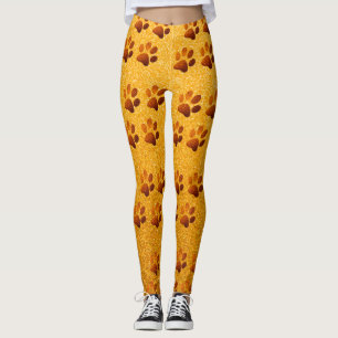 Leggings Pet d'or parties scintillant imprimé sur or arrièr
