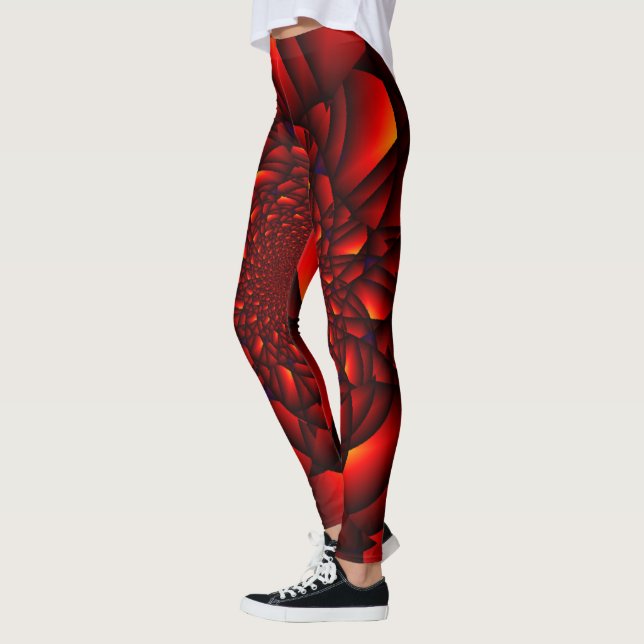 Leggings Pétale Rouge Noir Bleu (Gauche)