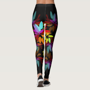 Leggings Pétales hippies euphoriques d'arc-en-ciel de Moder