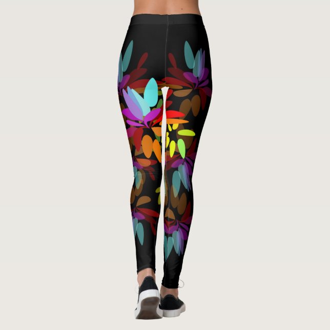 Leggings Pétales hippies euphoriques d'arc-en-ciel de Moder (Dos)