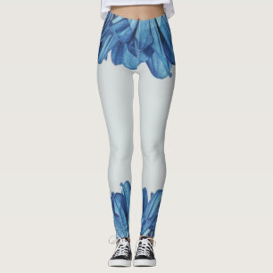 Leggings pétales roses bleus