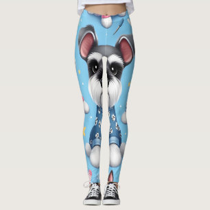 Leggings Petit Chien De Schnauzer Motif Animal