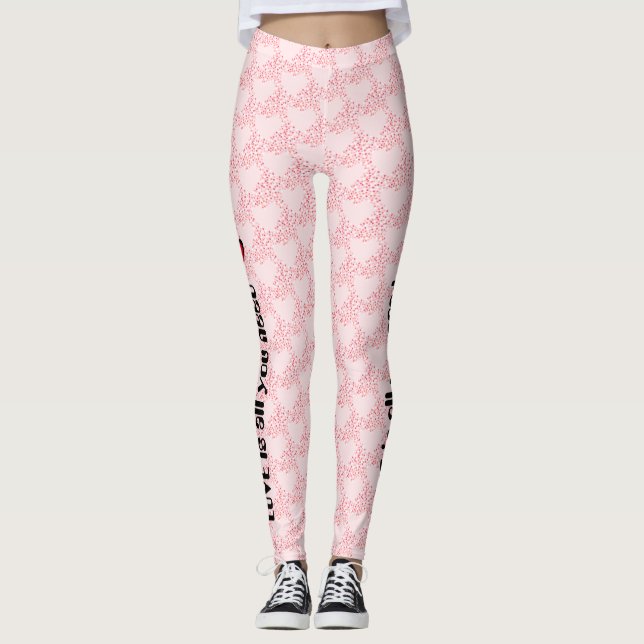 Leggings Petit coeur pois jambières de yoga (Devant)