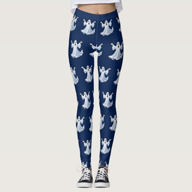 Leggings Petit Fantôme Effrayant - Halloween 11 - Amusement (Devant)