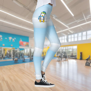 Leggings Petit manchot assis avec des boules de neige