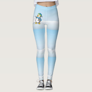 Leggings Petit manchot avec boules de neige agitant