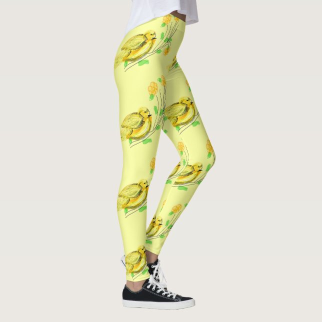 Leggings Petit oiseau jaune (Droite)