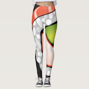 Leggings Petit pain de sushi abstrait
