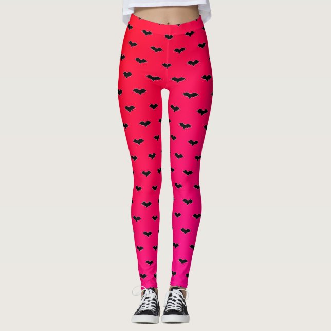 Leggings Petites chauves-souris rose (Devant)