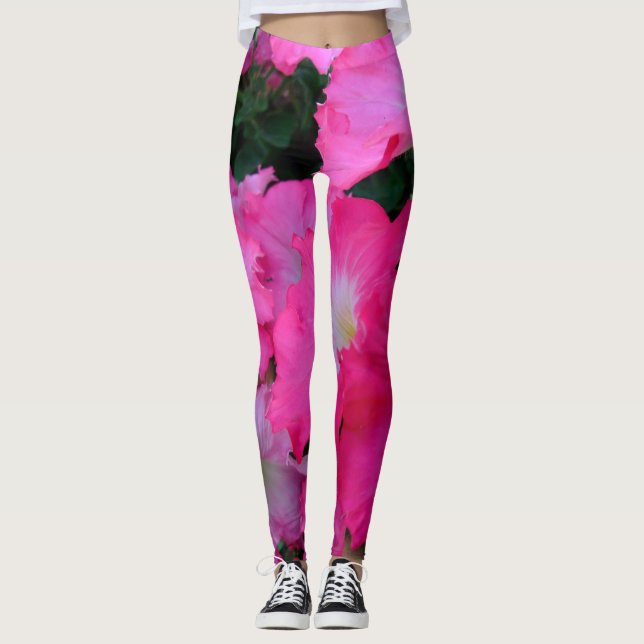 Leggings Pétunias rose (Devant)