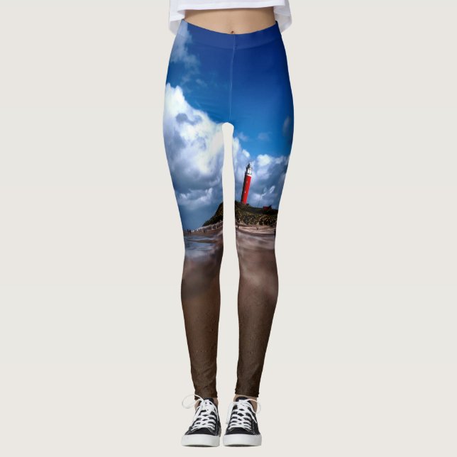 Leggings Phare sur la plage (Devant)