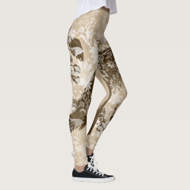 Leggings phemera motif design d'oiseaux uniques mode femme (Droite)