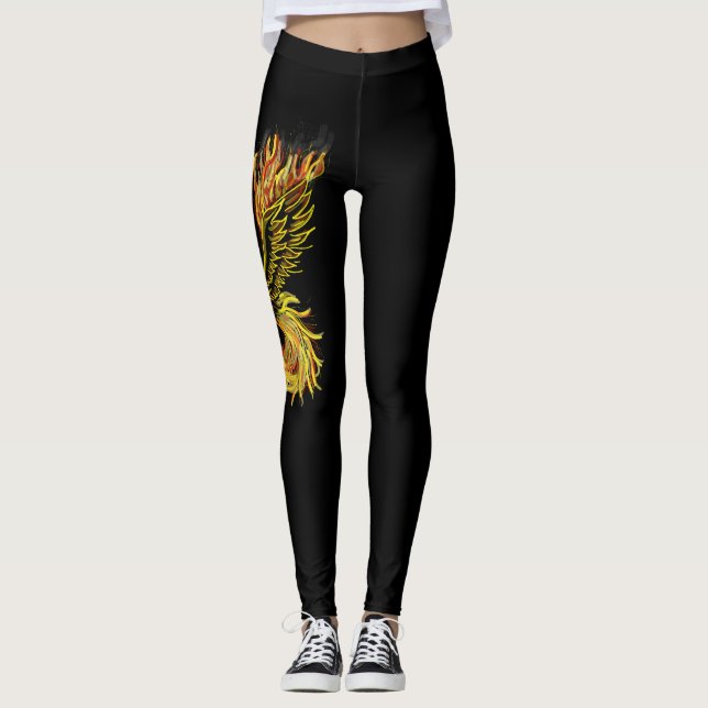 Leggings Phoenix se levant des flammes (Devant)