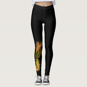 Leggings Phoenix se levant des guêtres de jambe de flammes