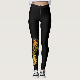 Leggings Phoenix se levant des guêtres de jambe de flammes