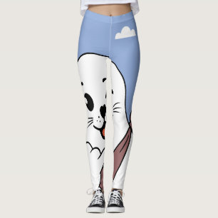 Leggings Phoque Clignant Portant un Bandana Faisant le Sign