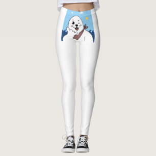 Leggings Phoque Clignant Portant un Bandana Faisant un Sign