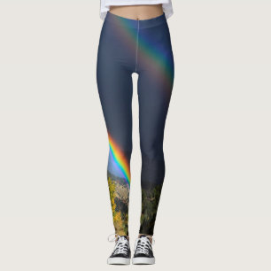 Leggings Photo de paysage d'arc-en-ciel