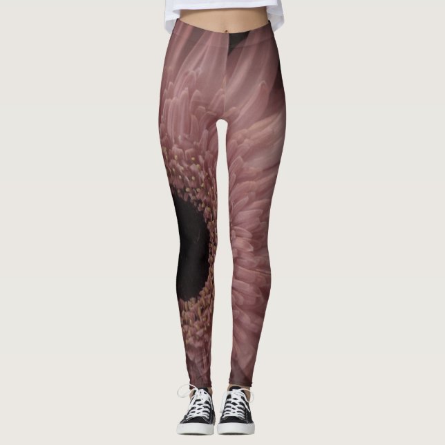 Leggings Photo Florale unique Belle Fleur rose clair (Devant)