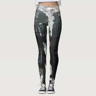 Leggings Photo gris et noir