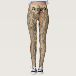 LEGGINGS PHOTO MOTIF DU GRAIN DE BOIS LEGINGS