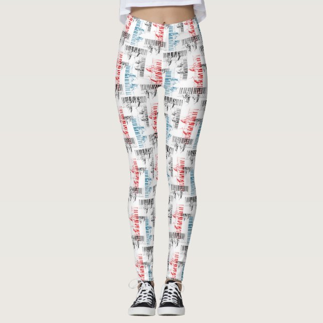 Leggings Pianiste mains motif (Devant)