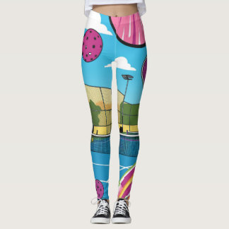 Leggings Pickleball coloré