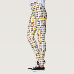 Leggings Pie Slice Pomme Citrouille Banane clé Lime Blueber