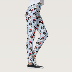 Leggings Piebald Dachshund Jolie Noël Chien Fête