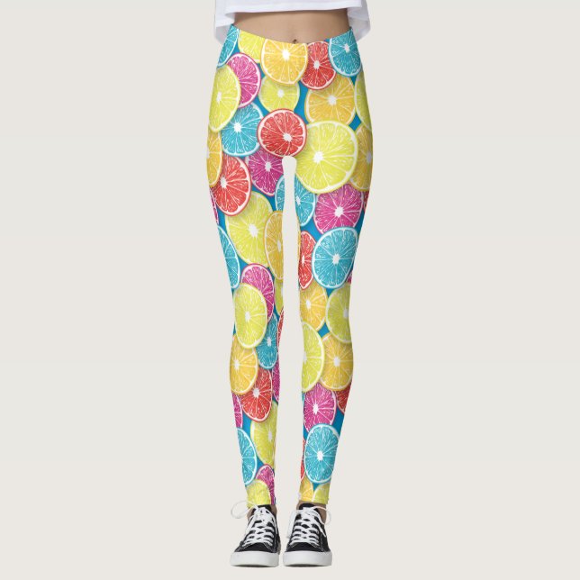 Leggings Pièces de fruits d'agrumes (Devant)