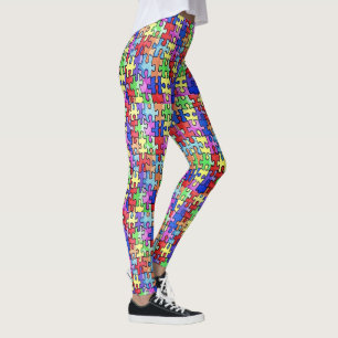 Leggings Pièces de puzzle colorées