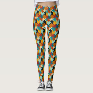 Leggings Pièces de puzzle esthétique vintage Motif