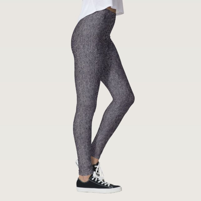 Leggings Pied-de-poule gris classique (Droite)