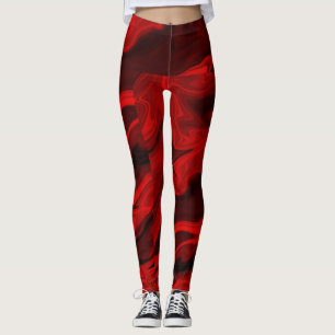 Leggings Pierre de marbre Regardez sang Jambes rouges