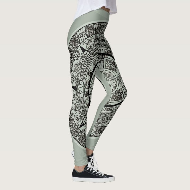 Leggings Pierre de soleil aztèque mexicaine Calendrier maya (Droite)