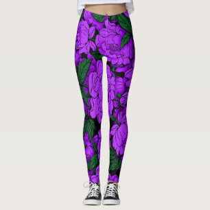 Leggings Pies pourpres