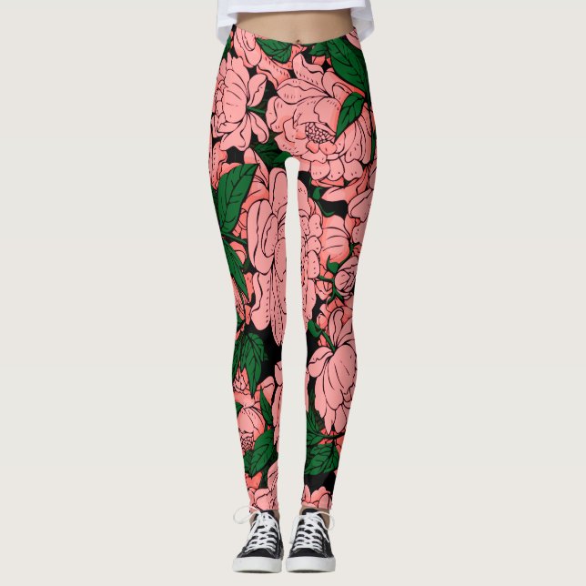 Leggings Pies roses (Devant)