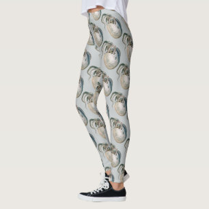 Leggings Pieuvre Argonaute, Animaux de la Vie Marine Vintag